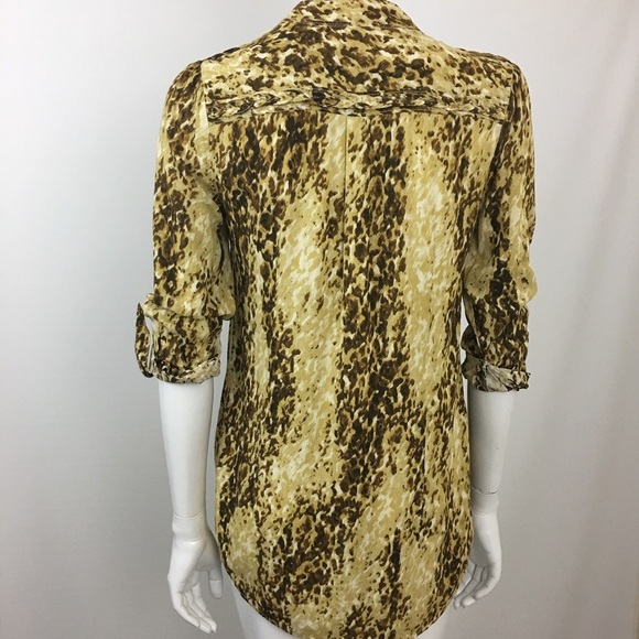 Bandolino Rayon Animal Print Blouse Top Small - Picture 4 of 5